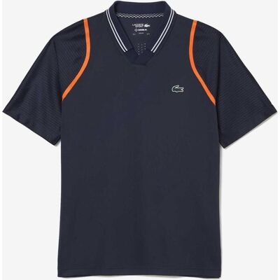 Polo Lacoste Tennis × Daniil Medvedev manche courte bleu marine orange - XL - Publicité Polo Lacoste Tennis × Daniil Medvedev manche courte bleu marine orange - XL - Publicité