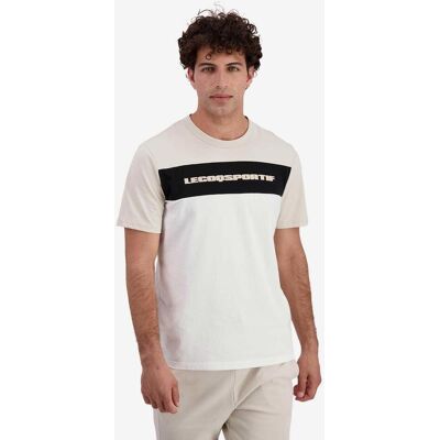 T-shirt Le Coq Sportif Contemporain N2 manche courte blanc beige - M - Publicité T-shirt Le Coq Sportif Contemporain N2 manche courte blanc beige - M - Publicité