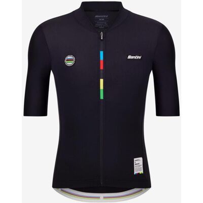 Santini - Santini x UCI World Champion - Noir - L - Maillot cycliste - Publicité Santini - Santini x UCI World Champion - Noir - L - Maillot cycliste - Publicité