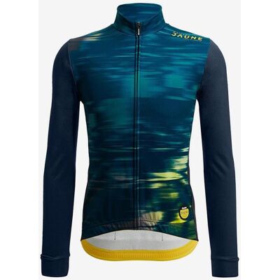 Maillot Santini Le Maillot Jaune Allez manche longue bleu jaune - L - Publicité Maillot Santini Le Maillot Jaune Allez manche longue bleu jaune - L - Publicité