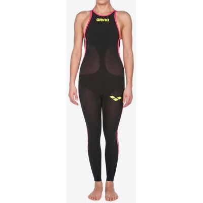 Maillot de bain de compétition Arena Powerskin R-Evo+ Full Body Long Leg Open Back noir jaune femme - 40 - Publicité Maillot de bain de compétition Arena Powerskin R-Evo+ Full Body Long Leg Open Back noir jaune femme - 40 - Publicité