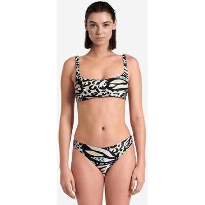 Bikini Arena Water Print Bandeau noir blanc beige femme - S - Publicité Bikini Arena Water Print Bandeau noir blanc beige femme - S - Publicité