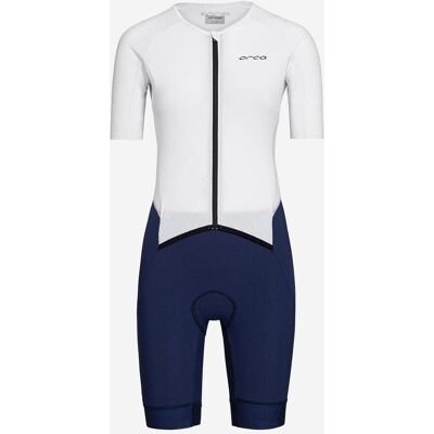 Combinaison de triathlon Orca Athlex Aero Race Suit V2 blanc bleu marine femme - L - Publicité Combinaison de triathlon Orca Athlex Aero Race Suit V2 blanc bleu marine femme - L - Publicité