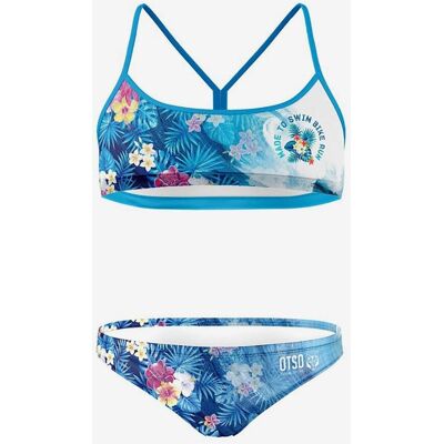 Bikini Otso Swim Bike Run Wave bleu ciel blanc femme - XS - Publicité Bikini Otso Swim Bike Run Wave bleu ciel blanc femme - XS - Publicité