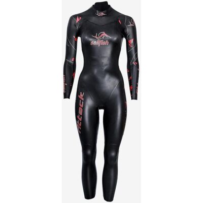 Combinaison néoprène Sailfish Attack 8 noir rouge femme - SM - Publicité Combinaison néoprène Sailfish Attack 8 noir rouge femme - SM - Publicité