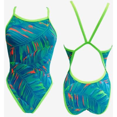 Maillot de bain de natation Turbo Banano Revolution bretelles fines vert femme - L - Publicité Maillot de bain de natation Turbo Banano Revolution bretelles fines vert femme - L - Publicité