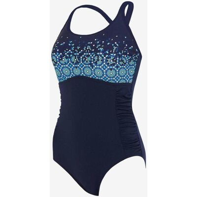 Maillot de bain Zoggs Multiway One Piece bleu foncé bleu clair femme. - 42 - Publicité Maillot de bain Zoggs Multiway One Piece bleu foncé bleu clair femme. - 42 - Publicité