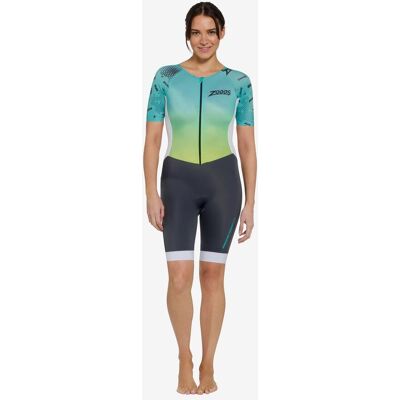 Trifonction Zoggs Predator Pro manches courtes bleu vert noir femme - S - Publicité Trifonction Zoggs Predator Pro manches courtes bleu vert noir femme - S - Publicité
