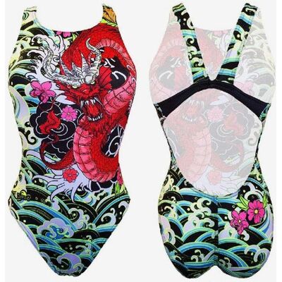 Maillot de bain Turbo Red Dragon bande large multicolore femme - M - Publicité Maillot de bain Turbo Red Dragon bande large multicolore femme - M - Publicité