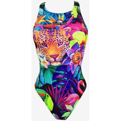 Maillot de bain Turbo Cool Tiger bretelle large multicolore femme - L - Publicité Maillot de bain Turbo Cool Tiger bretelle large multicolore femme - L - Publicité