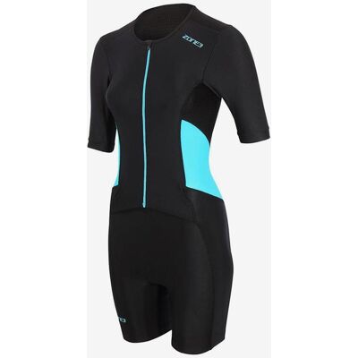 Trisuit à manches courtes Zone3 Activate avec zip complet - Noir/Vert clair - Publicité Trisuit à manches courtes Zone3 Activate avec zip complet - Noir/Vert clair - Publicité