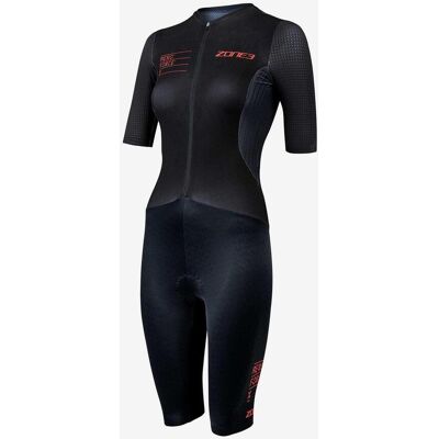 Combinaison de triathlon Zone3 Aeroforce X II manche courte noir orange femme - XS - Publicité Combinaison de triathlon Zone3 Aeroforce X II manche courte noir orange femme - XS - Publicité