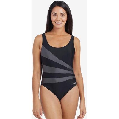 Maillot de bain Zoggs Sandon noir gris femme - 32 - Publicité Maillot de bain Zoggs Sandon noir gris femme - 32 - Publicité