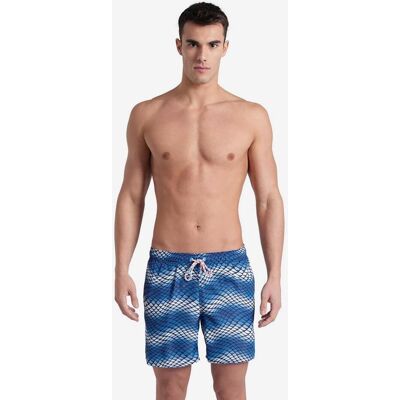 Maillot de bain Arena Beach Boxer Allover bleu blanc - XL - Publicité Maillot de bain Arena Beach Boxer Allover bleu blanc - XL - Publicité