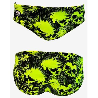 Maillot de bain de waterpolo Turbo Skull Punk noir jaune - XL - Publicité Maillot de bain de waterpolo Turbo Skull Punk noir jaune - XL - Publicité