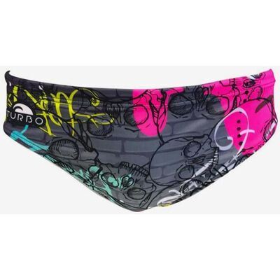 Maillot de bain de waterpolo Turbo Wall Skull gris rose - L - Publicité Maillot de bain de waterpolo Turbo Wall Skull gris rose - L - Publicité