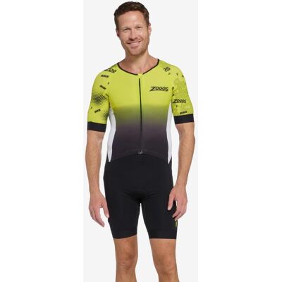 Trisuit Zoggs Predator Ultra manches courtes jaune noir blanc - XXS - Publicité Trisuit Zoggs Predator Ultra manches courtes jaune noir blanc - XXS - Publicité