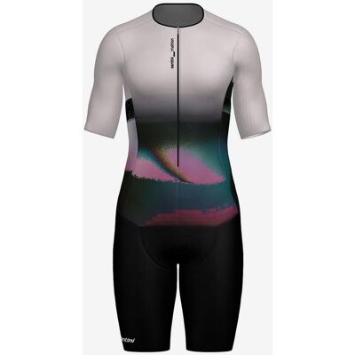 Combinaison Santini Viper noir blanc violet - Coupe Sleek - XL - Publicité Combinaison Santini Viper noir blanc violet - Coupe Sleek - XL - Publicité