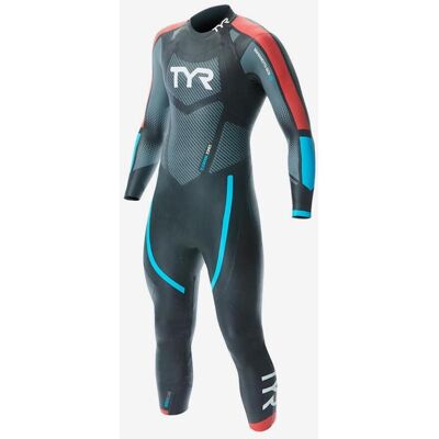 Combinaison néoprène TYR Hurricane Category 3 manche longue noir rouge bleu - S - Publicité Combinaison néoprène TYR Hurricane Category 3 manche longue noir rouge bleu - S - Publicité