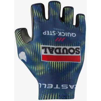 Castelli Gants Soudal Quick-Step 2026 Compétition Sans Rembourrage bleu lime - L - Publicité Castelli Gants Soudal Quick-Step 2026 Compétition Sans Rembourrage bleu lime - L - Publicité