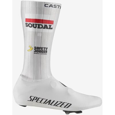 Castelli Couvre-chaussures Soudal Quick-Step 2026 Fast Feet 4 TT blanc - XXL - Publicité Castelli Couvre-chaussures Soudal Quick-Step 2026 Fast Feet 4 TT blanc - XXL - Publicité