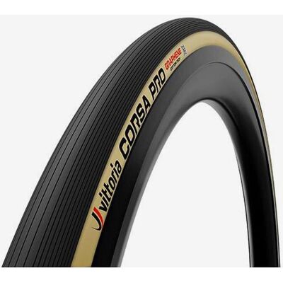 Pneu pliable Vittoria Corsa Pro noir marron - 700x28 - Publicité Pneu pliable Vittoria Corsa Pro noir marron - 700x28 - Publicité
