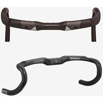 Guidon en carbone Vision Metron 4D Compact Di2 - Noir - Route - Publicité Guidon en carbone Vision Metron 4D Compact Di2 - Noir - Route - Publicité