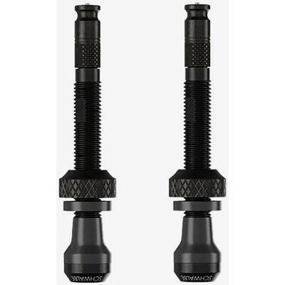 Vannes Tubeless Schwalbe SCV Valve Presta 80 mm (2 unités) - Publicité Vannes Tubeless Schwalbe SCV Valve Presta 80 mm (2 unités) - Publicité