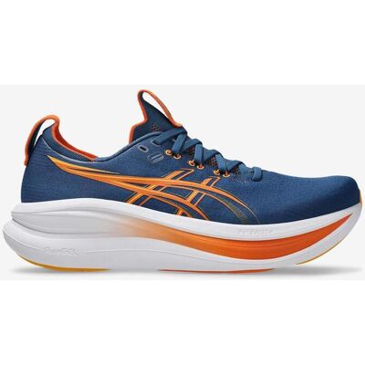 Chaussures ASICS Gel-Nimbus 28 bleu marine orange blanc - 41.5 - Publicité Chaussures ASICS Gel-Nimbus 28 bleu marine orange blanc - 41.5 - Publicité