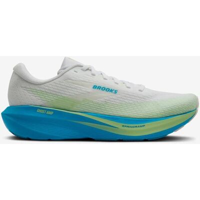 Chaussures Brooks Ghost Amp Medium blanc bleu vert - 42 - Publicité Chaussures Brooks Ghost Amp Medium blanc bleu vert - 42 - Publicité
