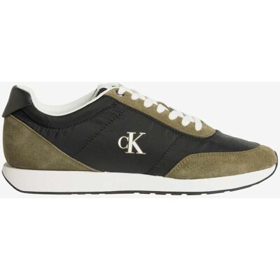 Baskets Calvin Klein Retro Runner Essential Mix noir beige verdâtre - 43 - Publicité Baskets Calvin Klein Retro Runner Essential Mix noir beige verdâtre - 43 - Publicité