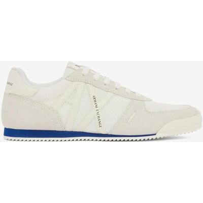 Baskets Armani Exchange Contemporary Low-Top blanc beige bleu - 40 - Publicité Baskets Armani Exchange Contemporary Low-Top blanc beige bleu - 40 - Publicité