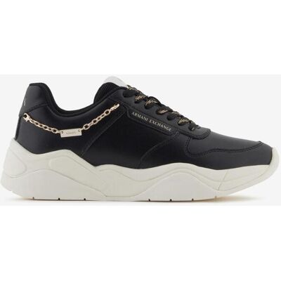 Baskets Armani Exchange Charm noir doré femme - 40 - Publicité Baskets Armani Exchange Charm noir doré femme - 40 - Publicité