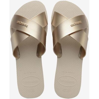 Tongs Havaianas Aqua Metallic doré femme - 37-38 - Publicité Tongs Havaianas Aqua Metallic doré femme - 37-38 - Publicité