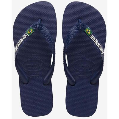 Tongs Havaianas Brasil Logo bleu marine - 37-38 - Publicité Tongs Havaianas Brasil Logo bleu marine - 37-38 - Publicité