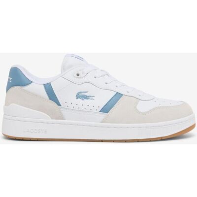 Chaussures Lacoste T-Clip Set Leather blanc bleu ciel beige gomme - 41 - Publicité Chaussures Lacoste T-Clip Set Leather blanc bleu ciel beige gomme - 41 - Publicité