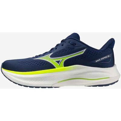 Chaussures Mizuno Wave Inspire 22 bleu nuit jaune - 41 - Publicité Chaussures Mizuno Wave Inspire 22 bleu nuit jaune - 41 - Publicité