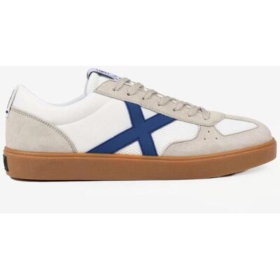 Baskets Munich Break blanc beige bleu - 45 - Publicité Baskets Munich Break blanc beige bleu - 45 - Publicité