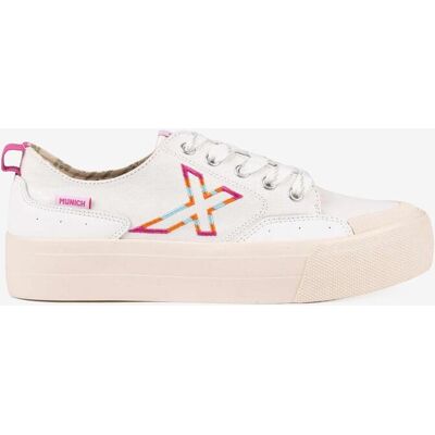 Baskets Munich Swing Sky blanc rose femme - 40 - Publicité Baskets Munich Swing Sky blanc rose femme - 40 - Publicité