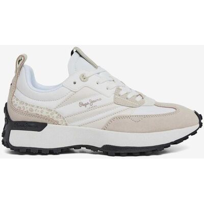 Chaussures Pepe Jeans Lucky Print blanc beige femme - 37 - Publicité Chaussures Pepe Jeans Lucky Print blanc beige femme - 37 - Publicité