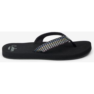 Claquettes Reef Baja Elana noir bleu clair beige femme - 38.5 - Publicité Claquettes Reef Baja Elana noir bleu clair beige femme - 38.5 - Publicité
