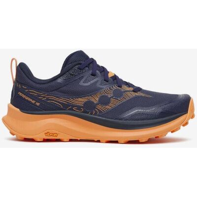 Chaussures Saucony Peregrine 16 bleu foncé orange femme - 37.5 - Publicité Chaussures Saucony Peregrine 16 bleu foncé orange femme - 37.5 - Publicité