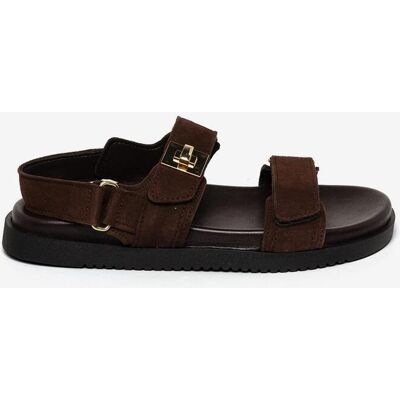 Sandales Steve Madden Mona-E marron noir femme - 41 - Publicité Sandales Steve Madden Mona-E marron noir femme - 41 - Publicité