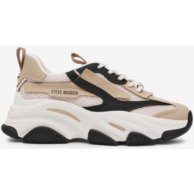 Baskets Steve Madden Possession-E beige blanc noir femme - 40 - Publicité Baskets Steve Madden Possession-E beige blanc noir femme - 40 - Publicité