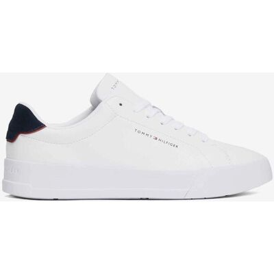 Chaussures Tommy Hilfiger Court Détail Cuir blanc pur noir - 42 - Publicité Chaussures Tommy Hilfiger Court Détail Cuir blanc pur noir - 42 - Publicité