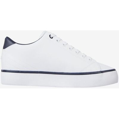 Baskets Tommy Hilfiger Hi Vulc Core Low blanc bleu marine - 42 - Publicité Baskets Tommy Hilfiger Hi Vulc Core Low blanc bleu marine - 42 - Publicité
