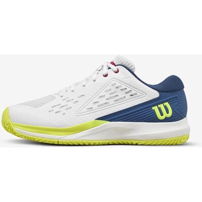 Chaussures Wilson Rush Pro Ace junior blanc bleu marine jaune citron junior - 36(2/3) - Publicité Chaussures Wilson Rush Pro Ace junior blanc bleu marine jaune citron junior - 36(2/3) - Publicité