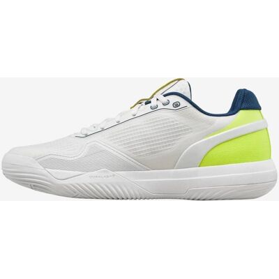 Chaussures Wilson Rush Pro 5 padel blanc jaune fluo bleu marine - 42(2/3) - Publicité Chaussures Wilson Rush Pro 5 padel blanc jaune fluo bleu marine - 42(2/3) - Publicité