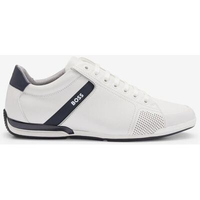 Chaussures BOSS Low Logo blanc bleu marine - 44 - Publicité Chaussures BOSS Low Logo blanc bleu marine - 44 - Publicité