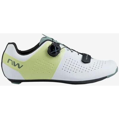 Northwave Storm Carbon Blanc Jaune Chaussures de Cyclisme - Chaussures de Cyclisme - Publicité Northwave Storm Carbon Blanc Jaune Chaussures de Cyclisme - Chaussures de Cyclisme - Publicité